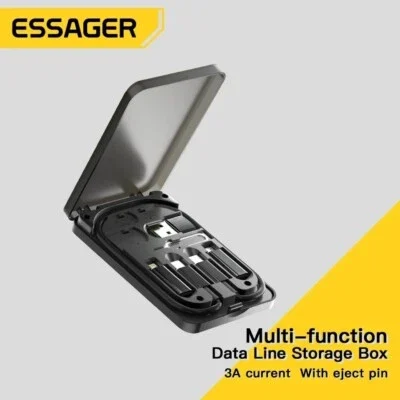 صندوق تحويلات Essager 4×1 Type-C – شحن ونقل بيانات ودعم OTG بذكاء